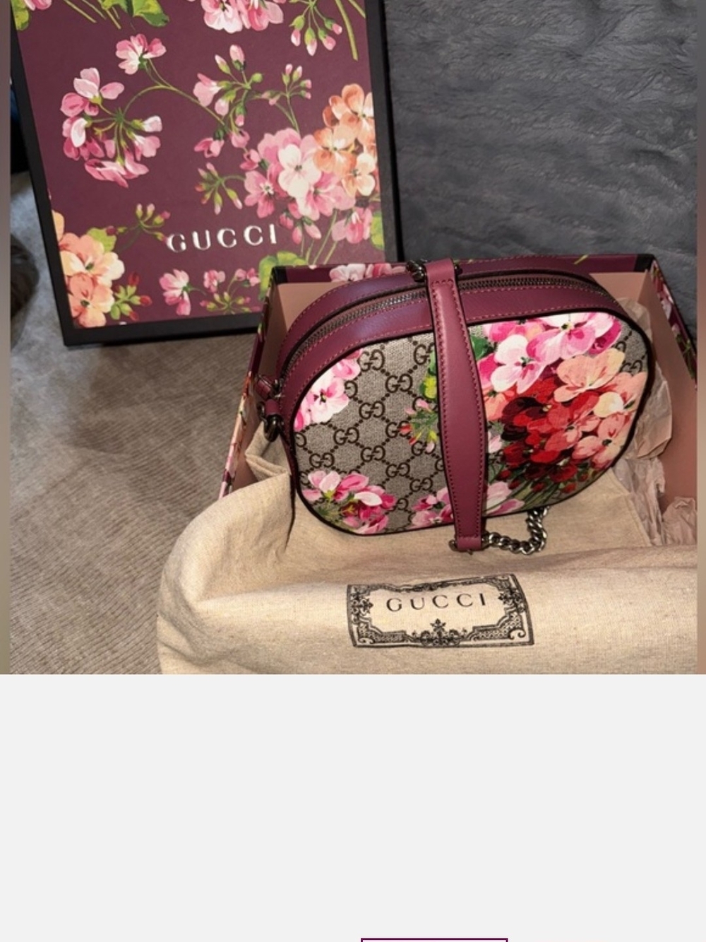 24 Hour Sale Gucci Pink Floral GG Supreme Crossbody Bag - Picture 2 of 11